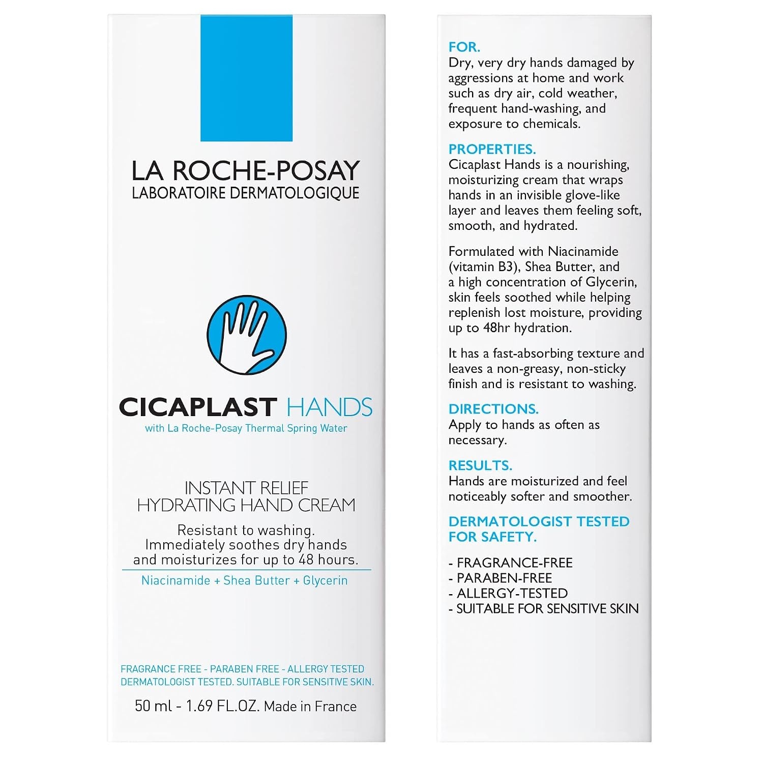 image:imageLa RochePosay Cicaplast Hnde Reparierende HautbarriereCreme Pflegend und Rtungen sowie Unebenheiten mildernd Mit feuchtigkeitsspendendem Glycerin und Niacinamid 50 ml
